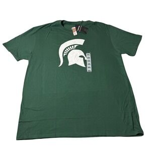 NEW Captivating Michigan State Spartans Mens XXL Green Graphic T-Shirt NWT NCAA